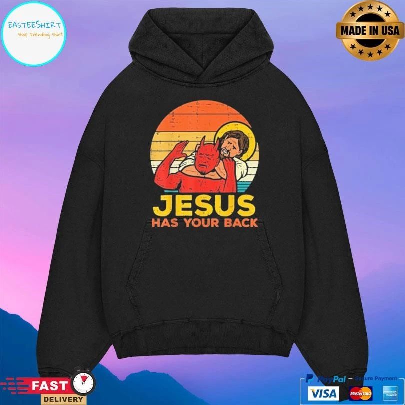 Otis Wrestler Jesus Has Your Back Jiu Jitsu Retro Christian T-shirts