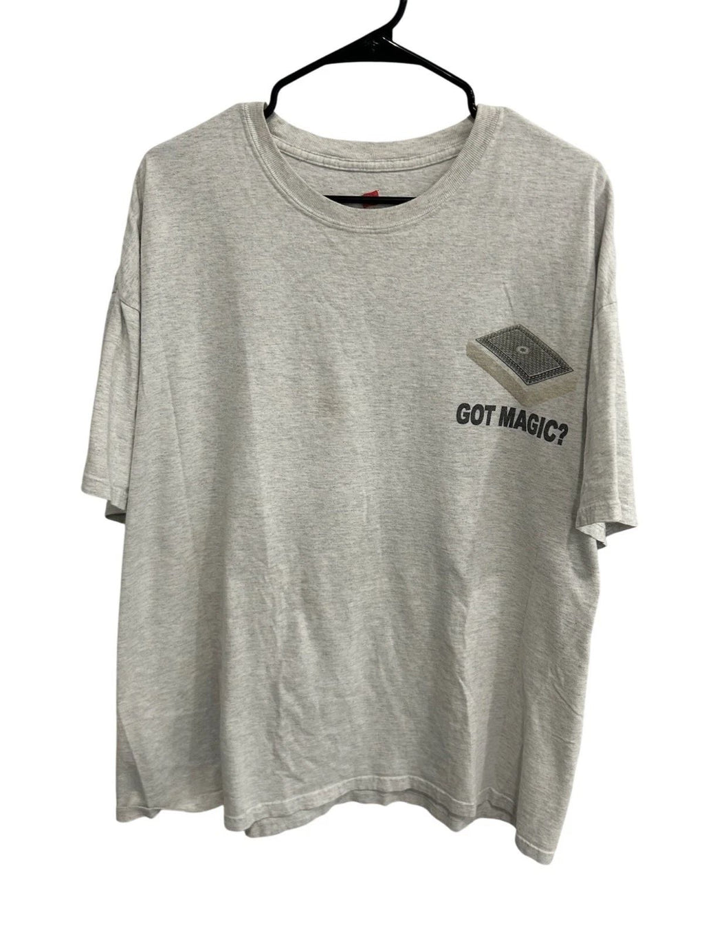 Hanes Tagless Got Magic? Short Sleeve Graphic Tee Gray Sz 2XL Everyday Wear