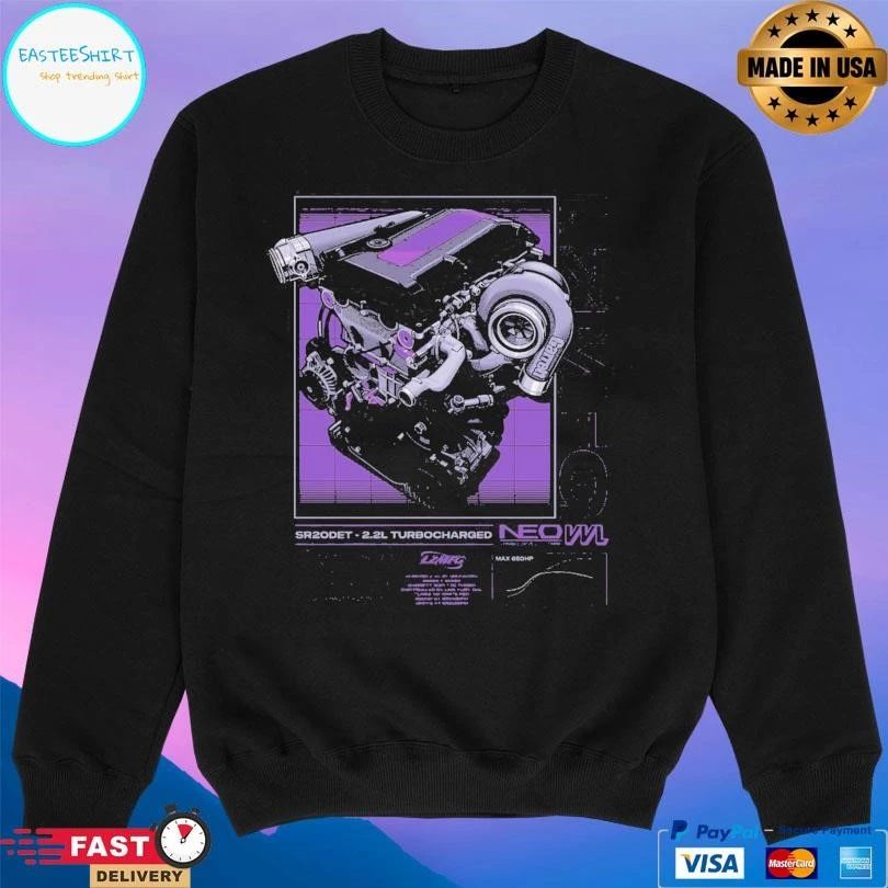 LZMFG Sr20det Turbocharged Neo T-shirts