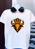 Spain Crown Bull Head Royalty Logo Team Mascot Shirt
