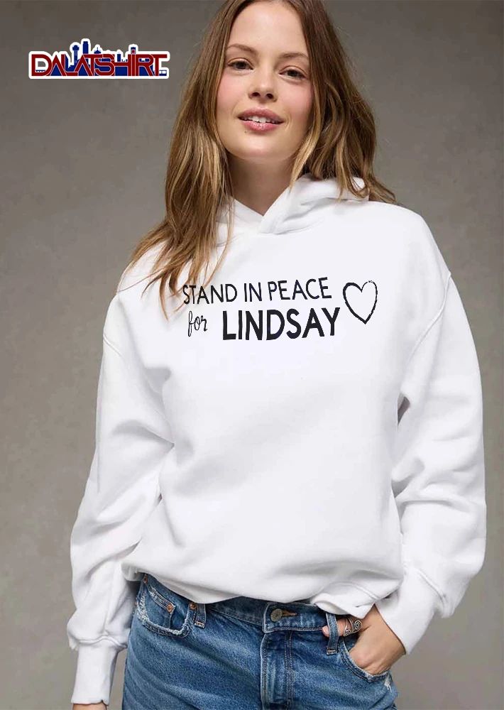 Stand In Peace For Lindsay Black Ink Hand Drawn Heart Line Art shirt