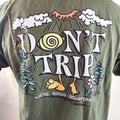 Neff Graphic T Shirt Mens Large Green Don’t Trip We’re Going Nowhere Cotton