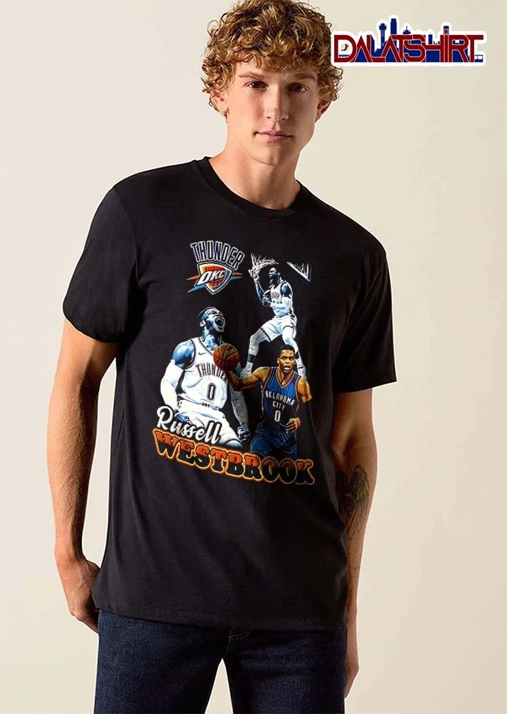 Thunder OKC Russell Westbrook Basketball Collage Shirt