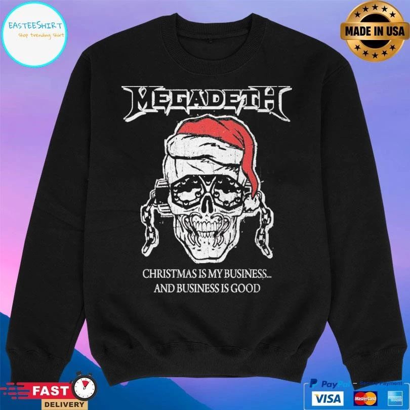 Megadeth Christmas Is My Business And Business Is Good Skull T-shirts