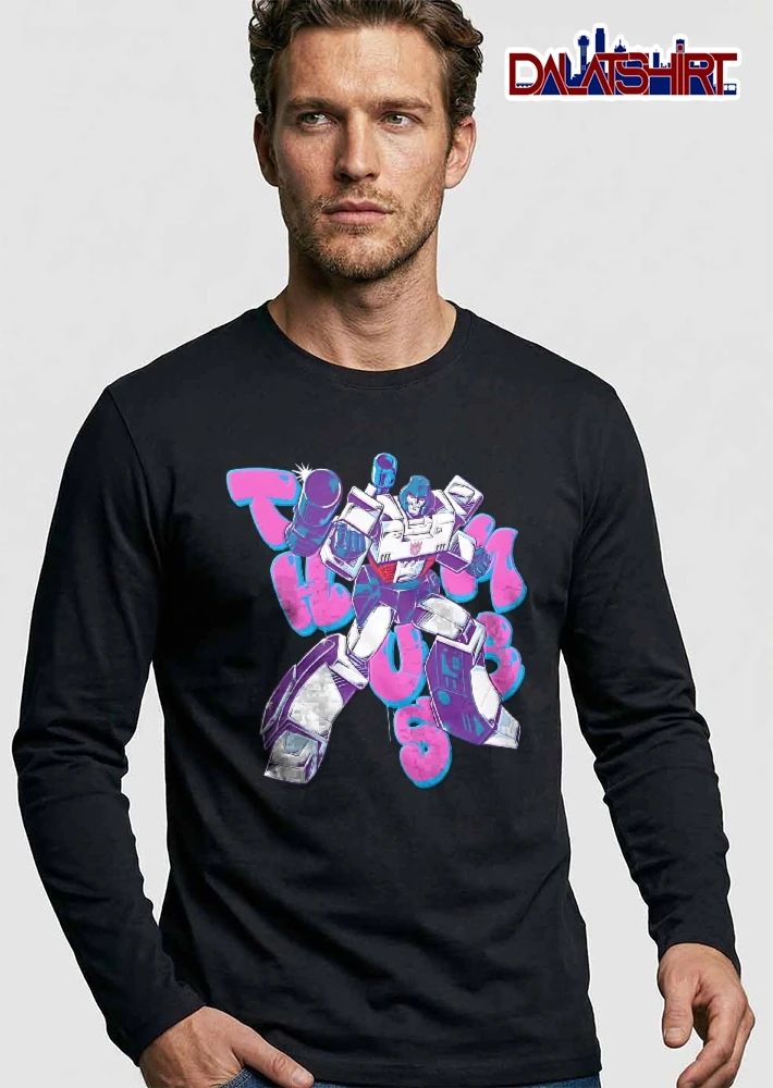 Transformers The Boss G1 Megatron Pink Graffiti Bubble Letters Cartoon shirt