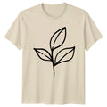 Simple Leaf Plant Design T-Shirt Botanical Illustration Nature Birthday