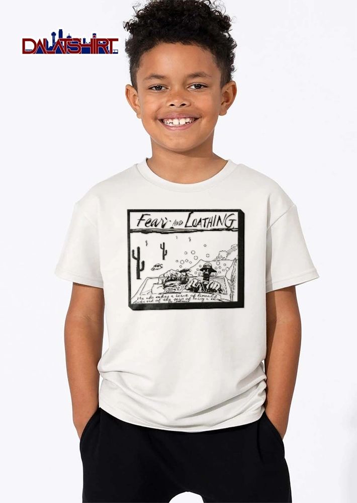 Fear And Loathing He Who Makes A Beast Of Himself Gets Rid The Pain Being Man Dr Johnson Desert Line Art shirt