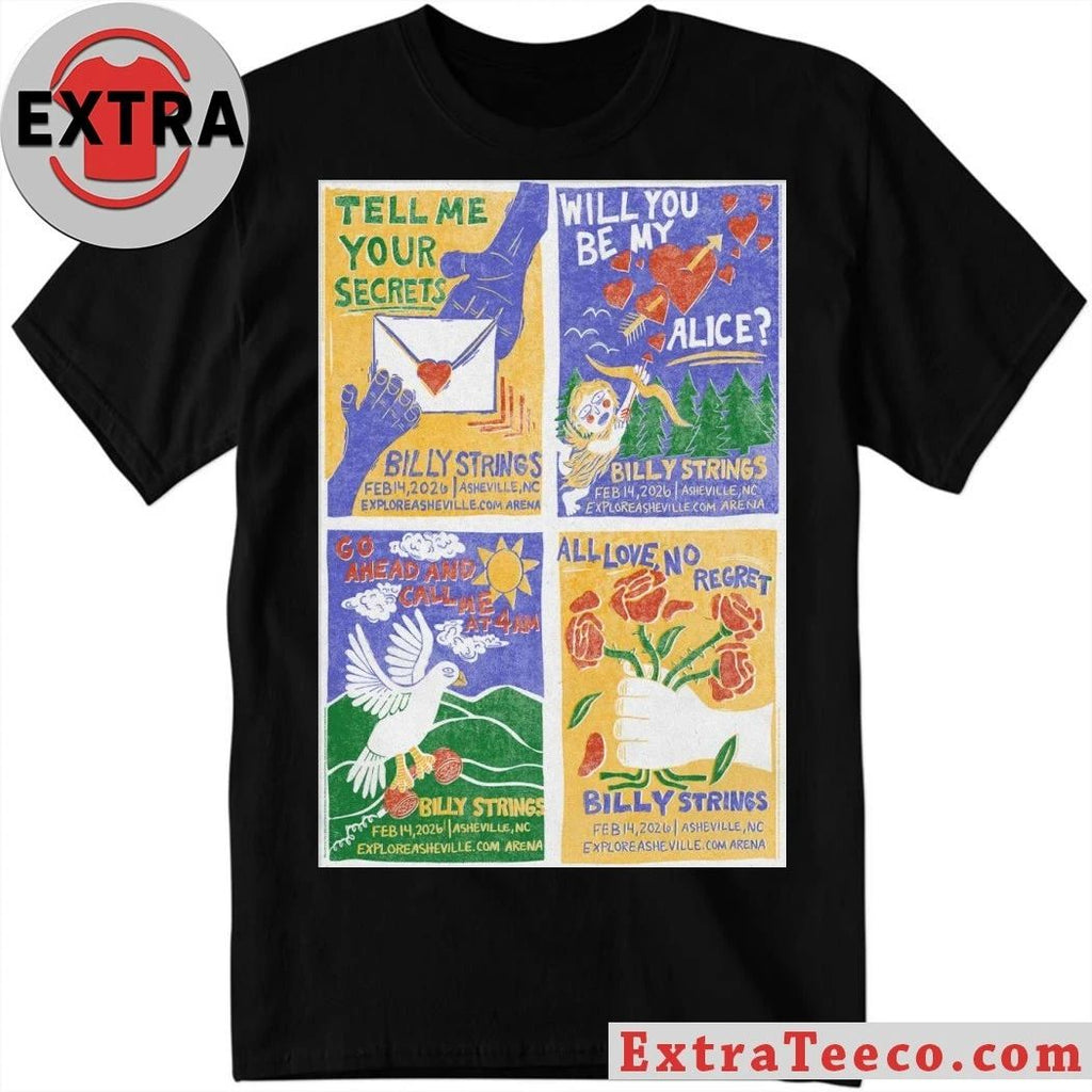 Original Billy Strings At ExploreAsheville.com Arena February 14 2026 Poster T-Shirt