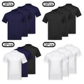 Mens T-shirt Plain Tops Running Undershirt Basic Mock Neck Cotton Fashion Poly