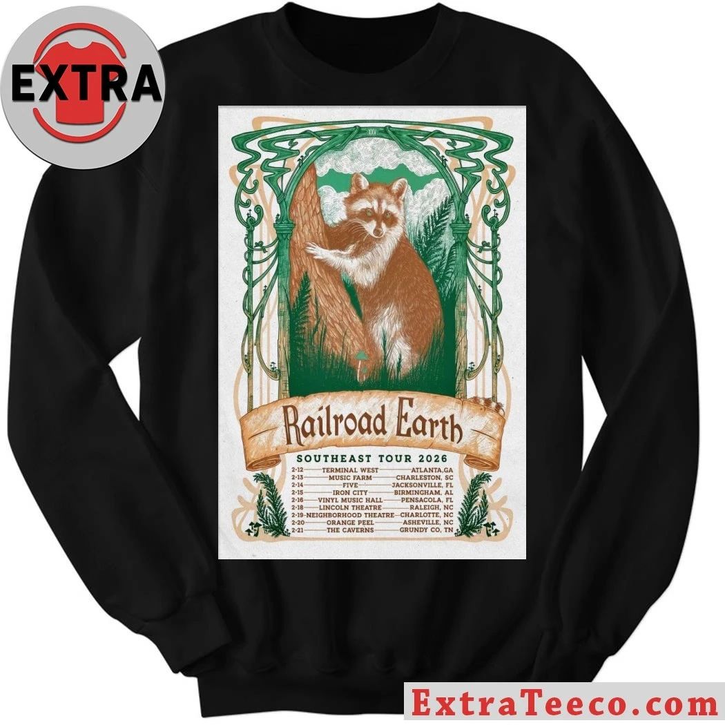 Railroad Earth Southeast 2026 Tour Poster Shirt