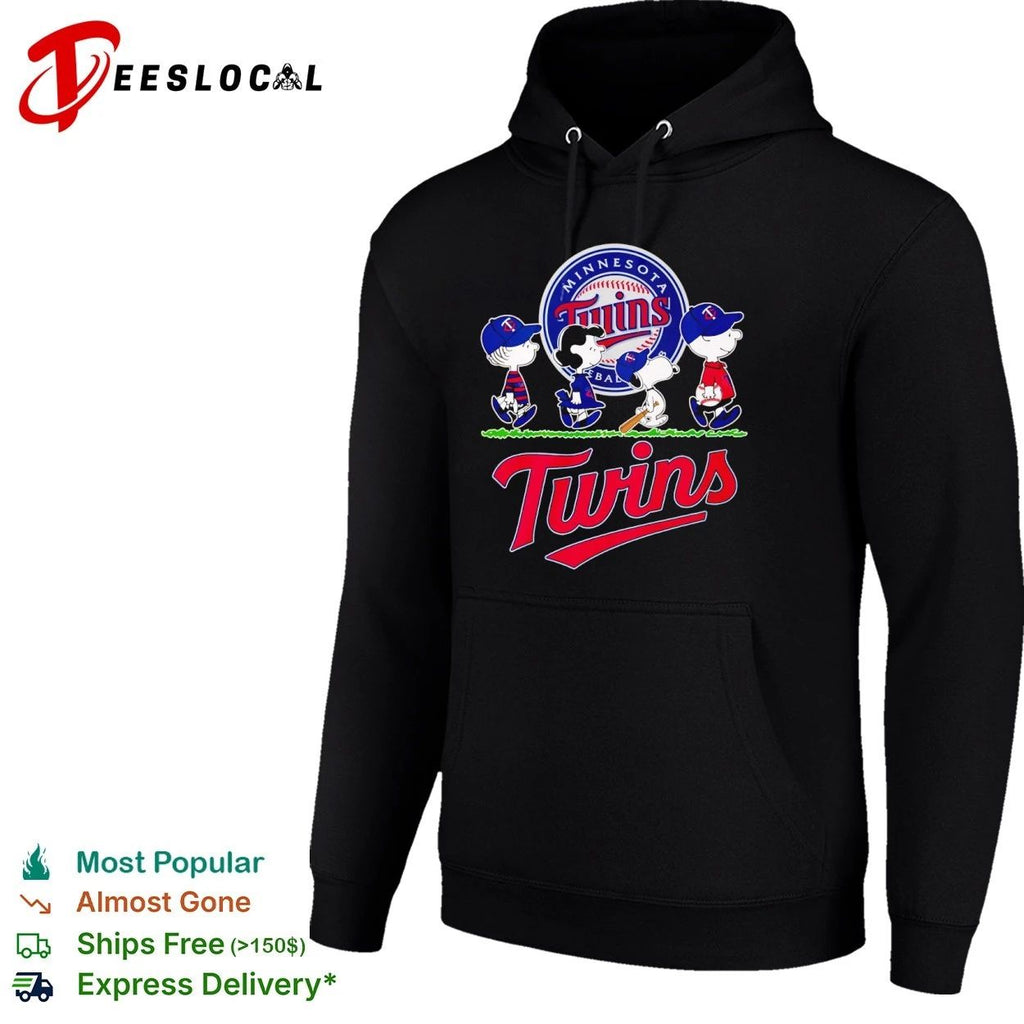 Peanuts Characters Minnesota Twins Baseball T-shirt