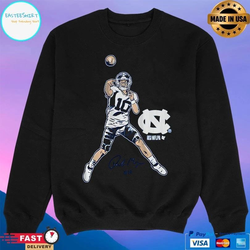 Drake Maye Pro Pose North Carolina Tar Heels Football T-shirts