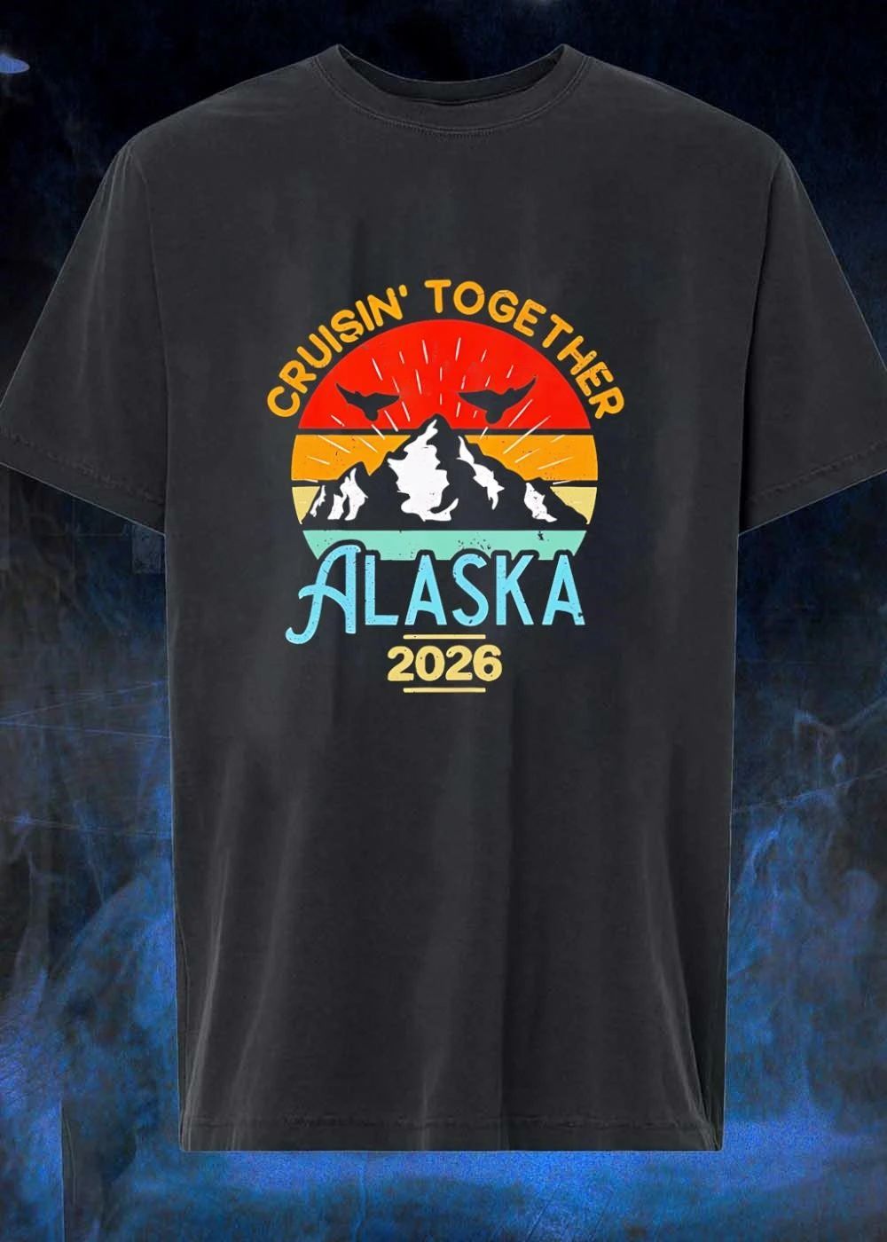 Cruisin Together Alaska 2026 Retro Mountain Travel T-Shirt