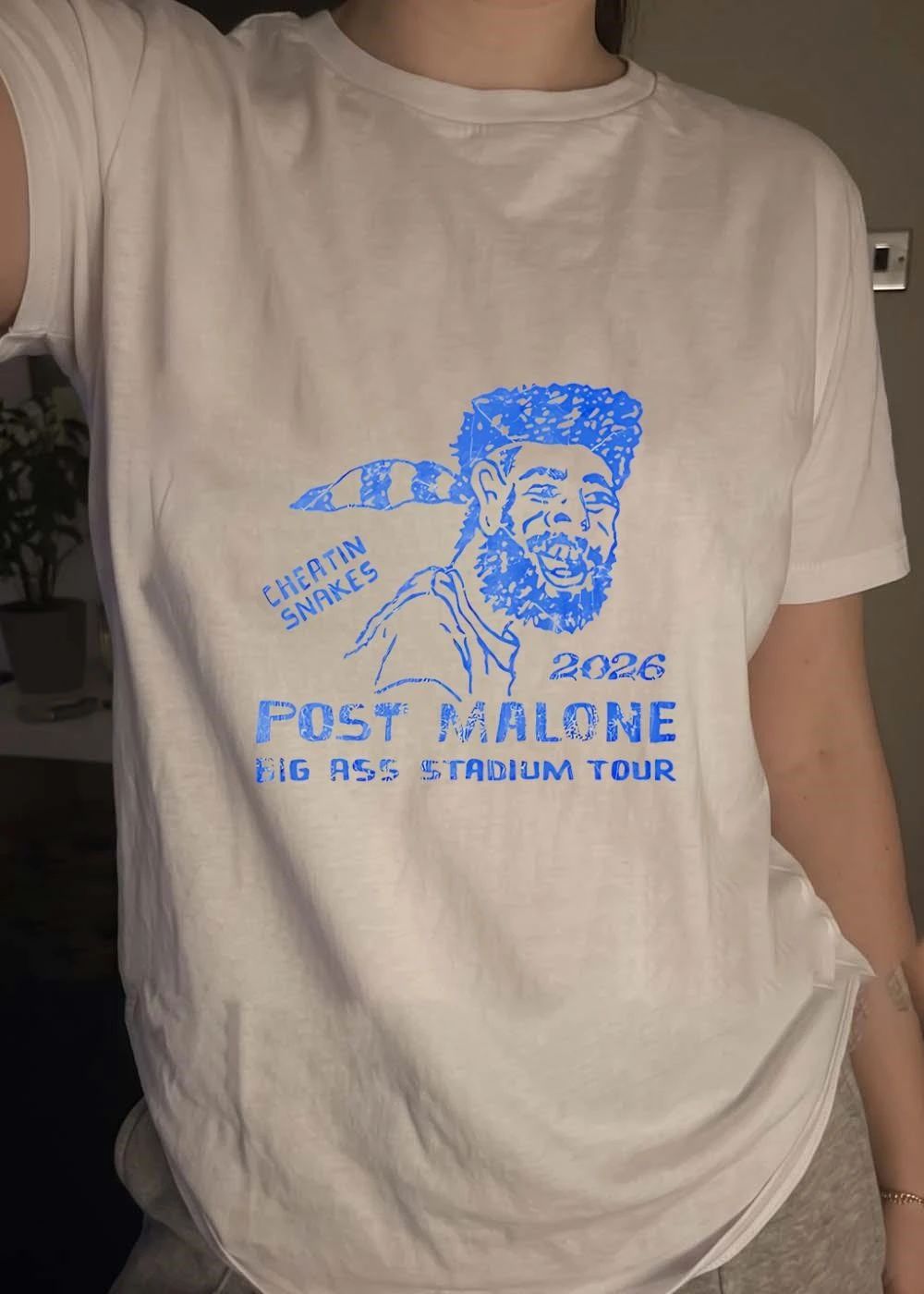 Cheatin Snakes Post Malone 2026 Big Ass Stadium Tour Graphic Shirt