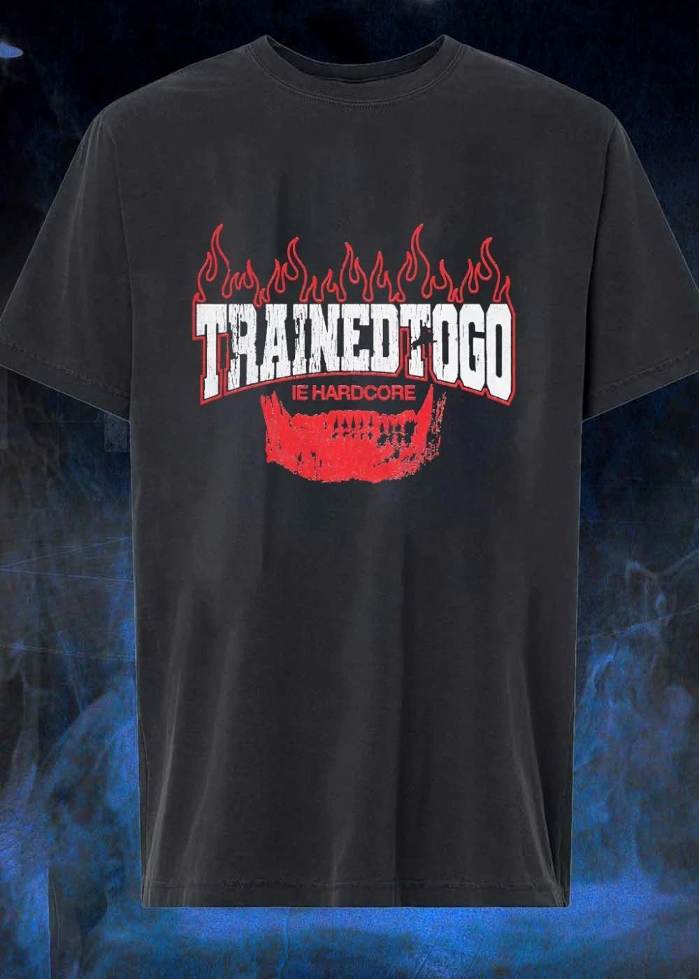 Ie Hardcore TrainedToGo Flaming Text Performance shirt