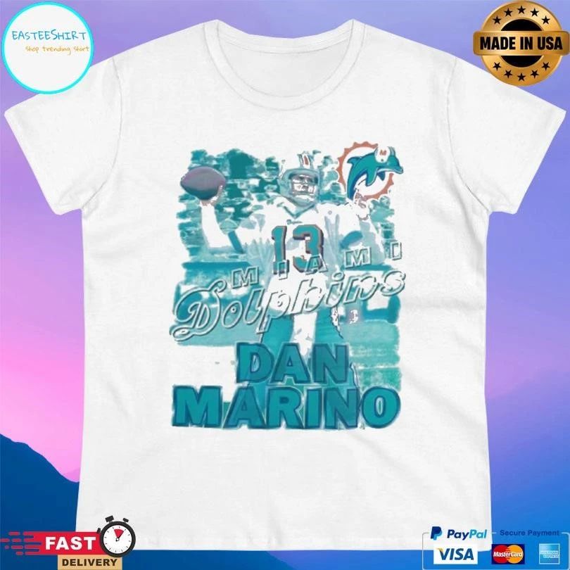 Dan Marino Miami Dolphins Football Number 13 MVP Retro T-shirts