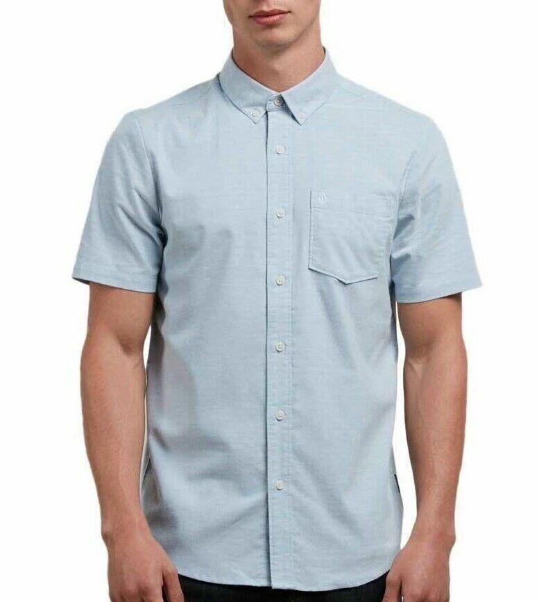 Volcom Mens Everett Oxford Modern Fit Woven Button Down Shirt SMALL  RVLC-14