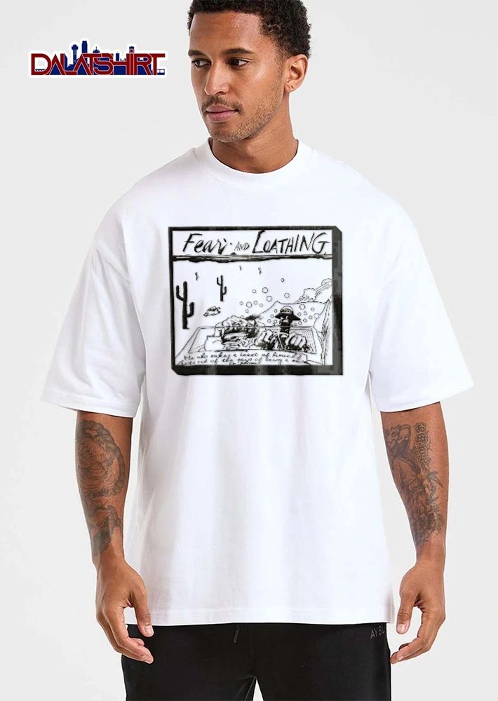 Fear And Loathing He Who Makes A Beast Of Himself Gets Rid The Pain Being Man Dr Johnson Desert Line Art shirt
