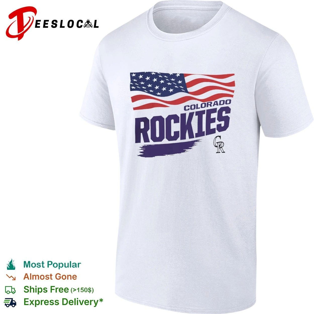 Colorado Rockies Waving Flag MLB baseball T-shirt