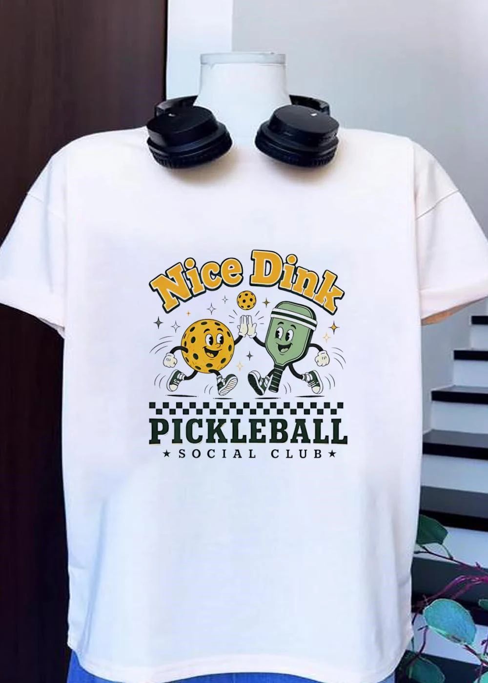 Pickleball Social Club Nice Dink High Five Retro Pickleball Shirt
