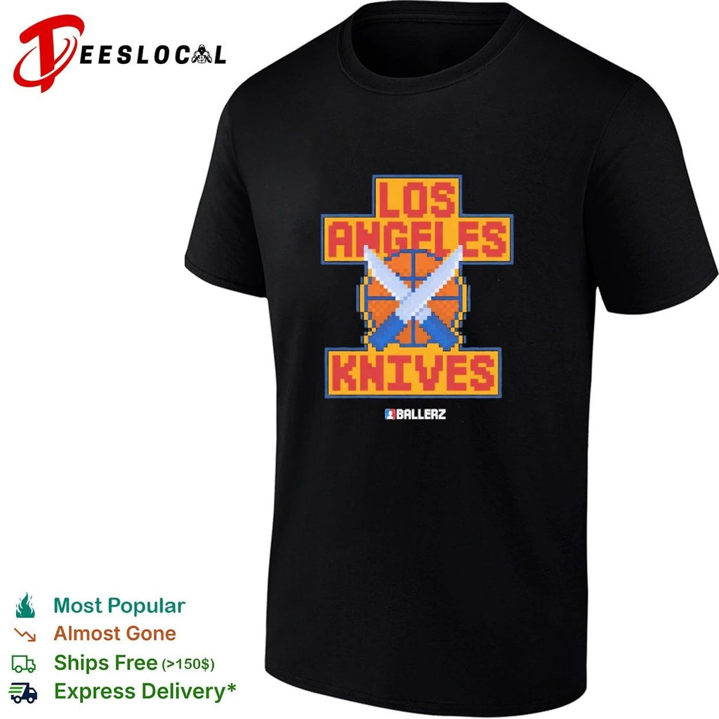 Los Angeles Knives Basketball Pixel Art T-shirt