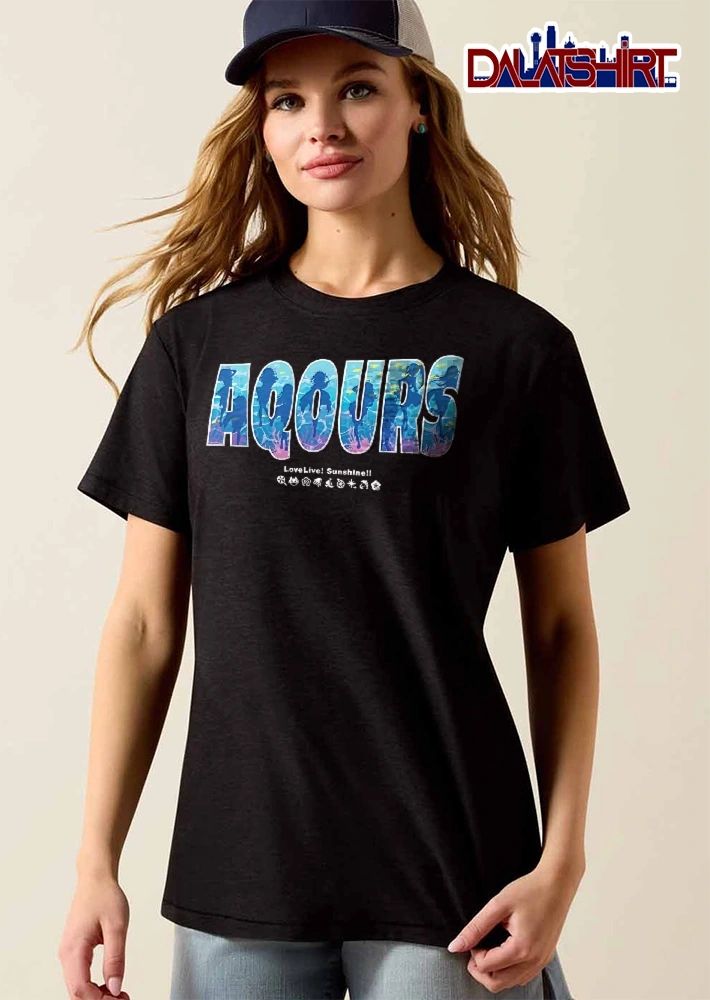 Aqours Lovelive Sunshine Underwater Anime Girl Silhouettes Coral Icons shirt