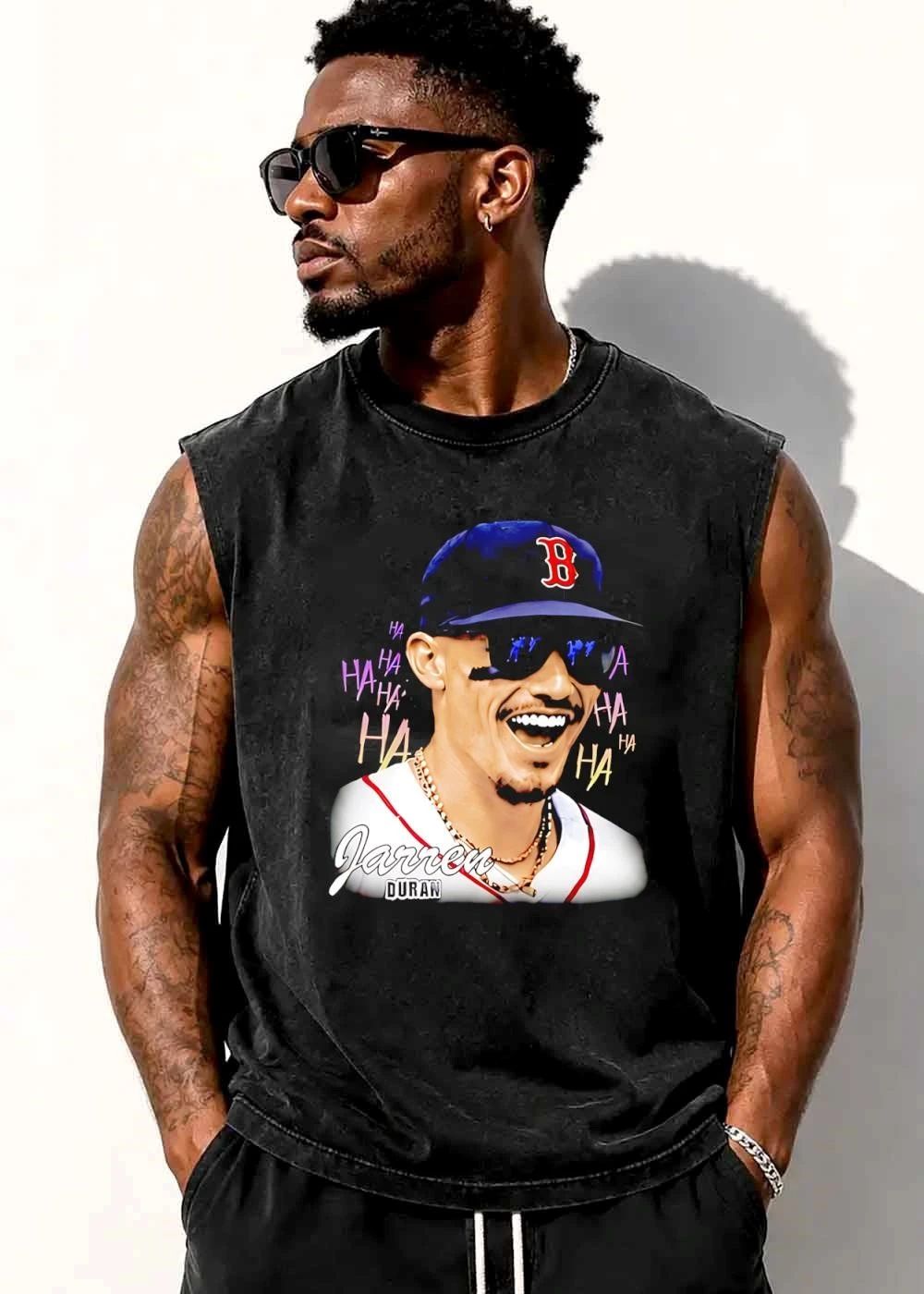 Boston Red Sox MLB Ha Jarren Duran Laughing Portrait Sunglasses shirt