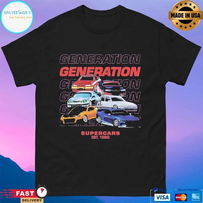 Generation Supercars Est 1960 T-shirts