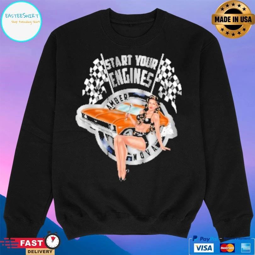 Start Your Engines Amber Nova Garage Bombshell T-shirts