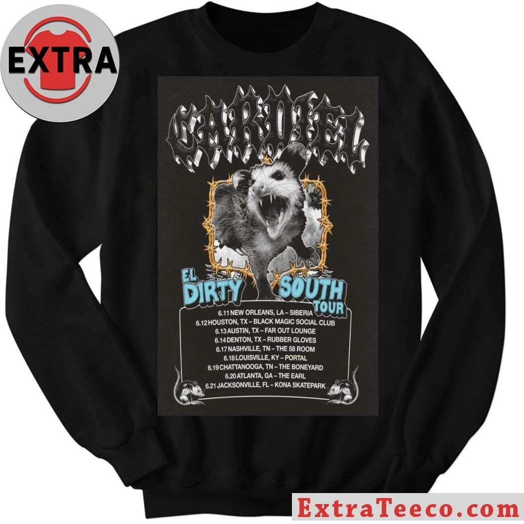 Cardiel EL Dirty South Tour 2026 Poster Shirt