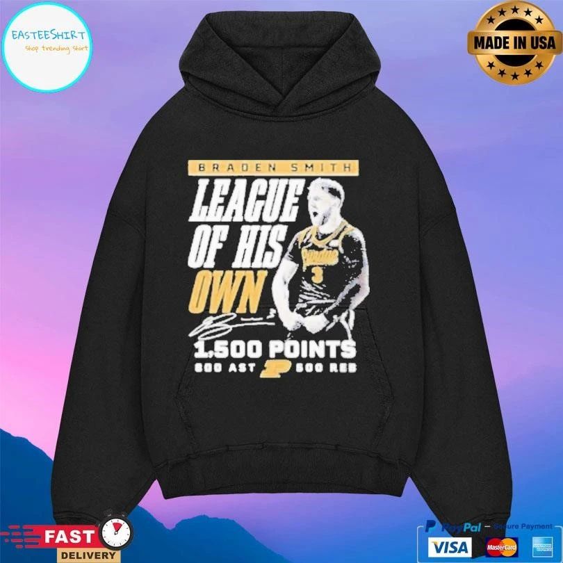 Braden Smith League Of His Own Purdue Boilermakers 1500 Points Signature T-shirts