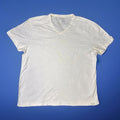 Calvin Klein Jeans V-Neck T Shirt Men’s XXL White Minimalist Slub Cotton 23x29