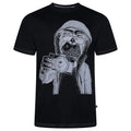 Kam Plus Size Monkey Photographer Print T-Shirt For Men in Black, 2XL-8XL
