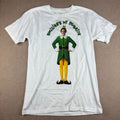 Elf Buddy Shirt Men S White Smiling’s My Favorite Movie Tee Christmas Holiday