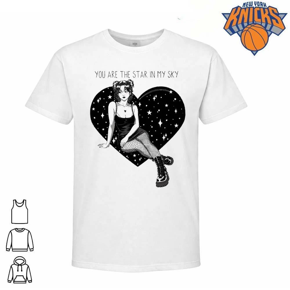 You Are The Star In My Sky Goth Emo Anime Girl Starry Heart Shirt