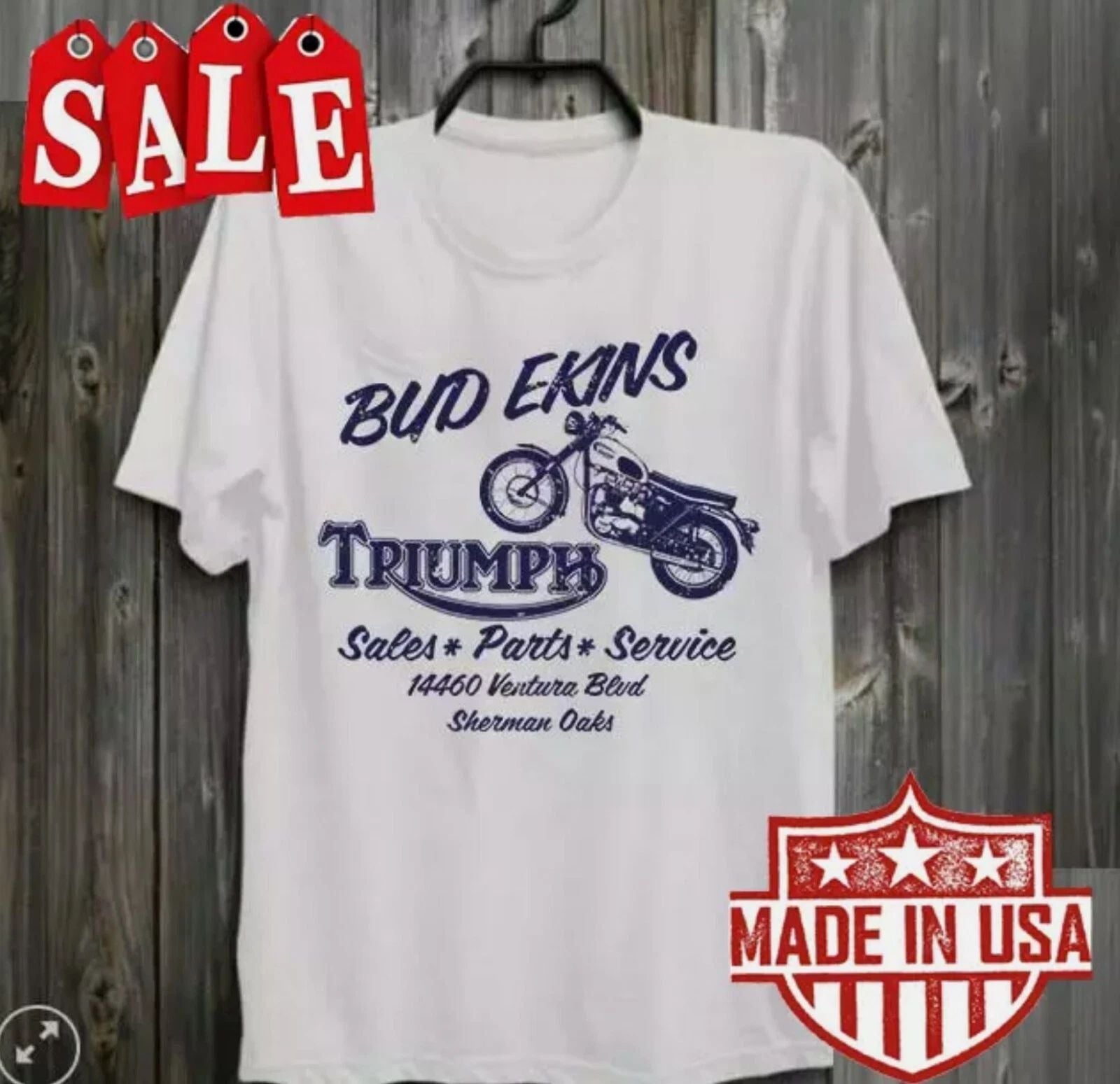 Bud ekins Triumph motocycles cotton shirt - short sleeve T-Shirt