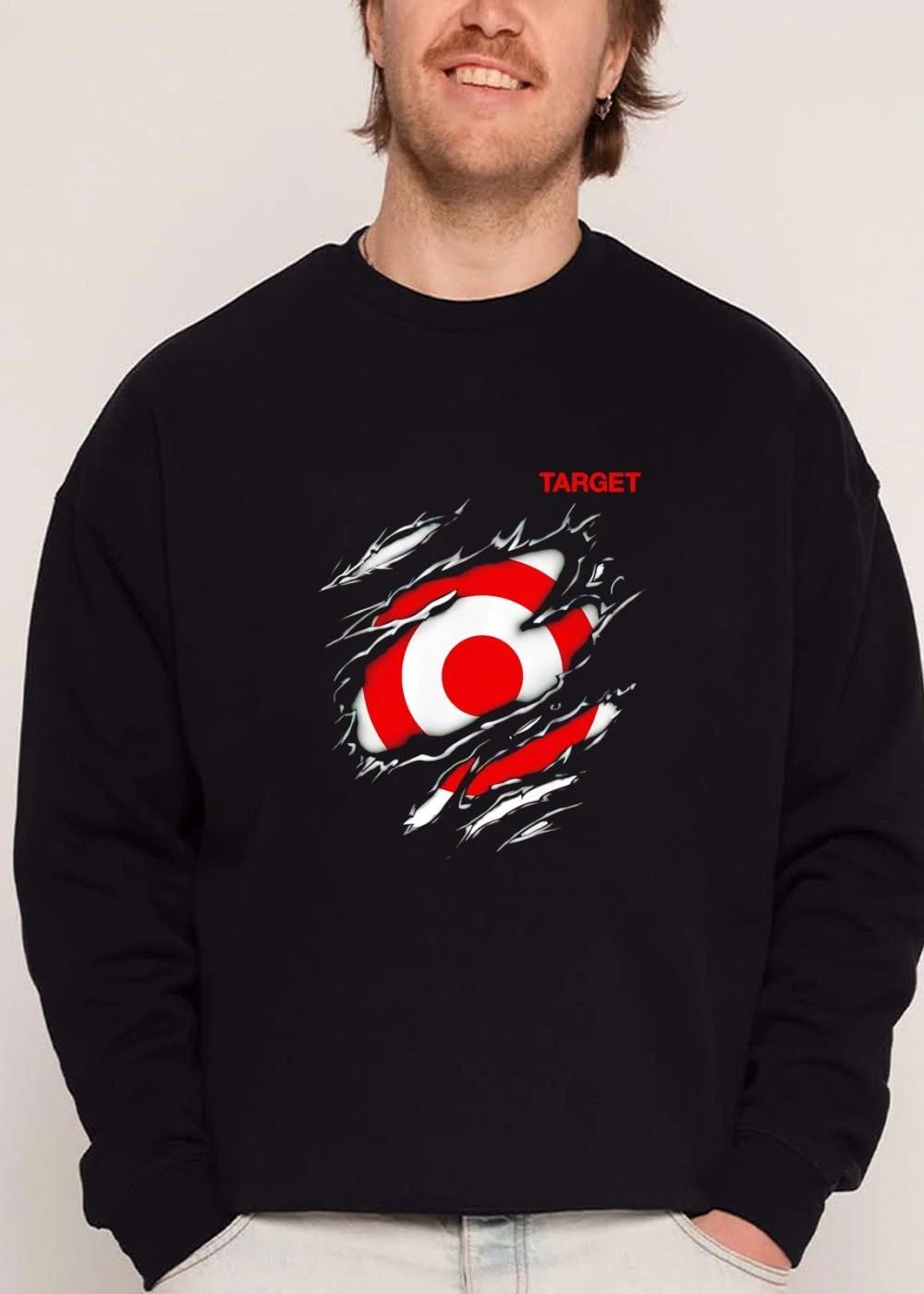Target Red White Bullseye Logo Ripped Torn Black Claw Marks shirt