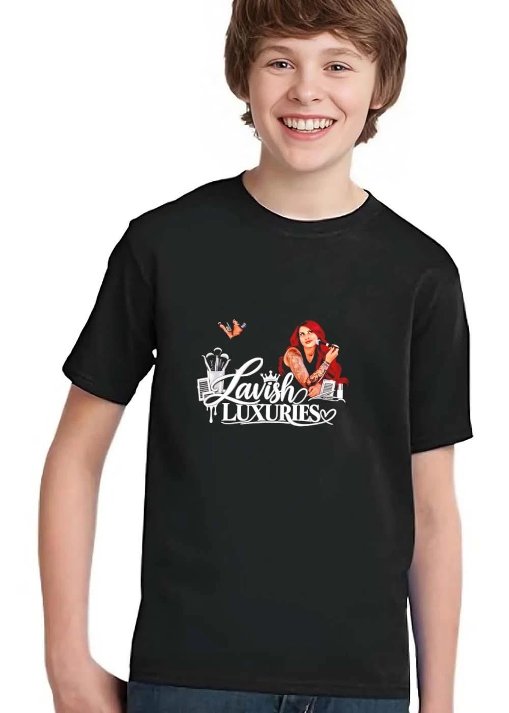 Lavish Luxuries Tattooed Red Hair Woman Makeup Brushes Lash Trays shirt
