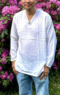 Mens Casual Long Sleeve V Neck Shirt