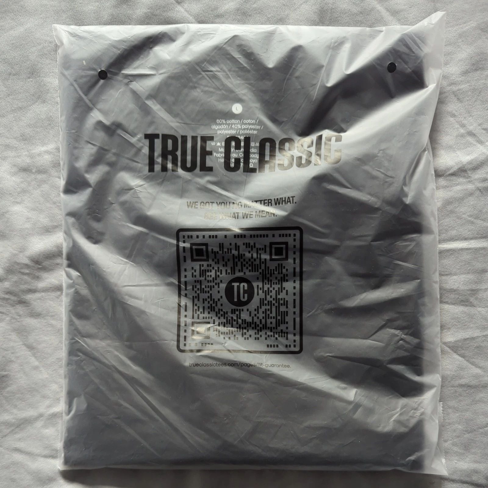 True Classic T Shirt Men's Premium Fitted Crew Neck Athletic Cut - Black - L