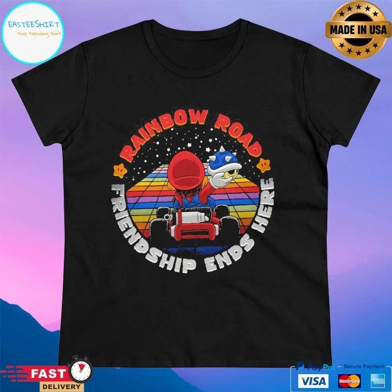 Rainbow Road Friendship Ends Here T-shirts
