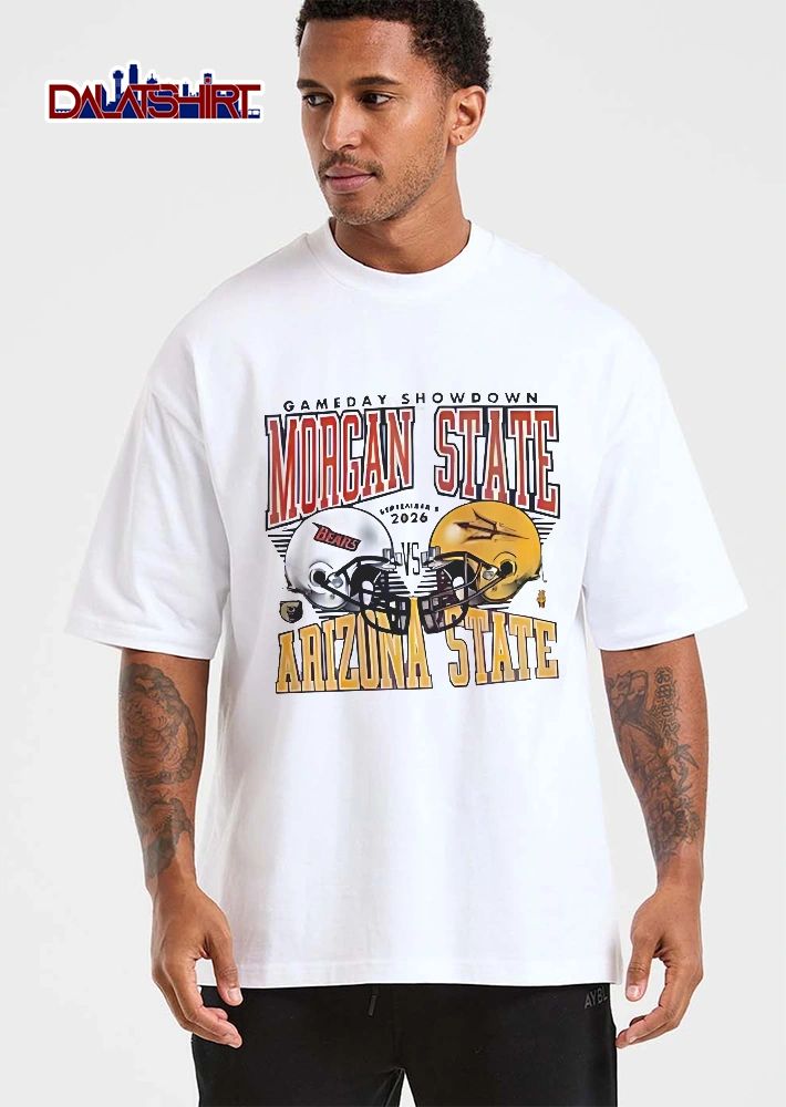 Morgan State Bears Arizona Sun Devils NCAA Gameday Showdown Vs 2026 Two Facing Football Helmets shirt