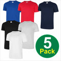 Uneek 5 PACK Unisex Mens Regular T-SHIRT Plain 100% Cotton Blank Tee T shirt TOP