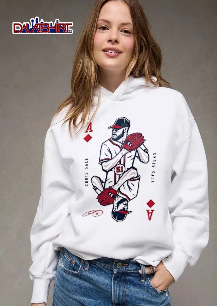 Chris Sale Playing Card Ace Of Diamonds Baseball Pitcher Line Art shirt