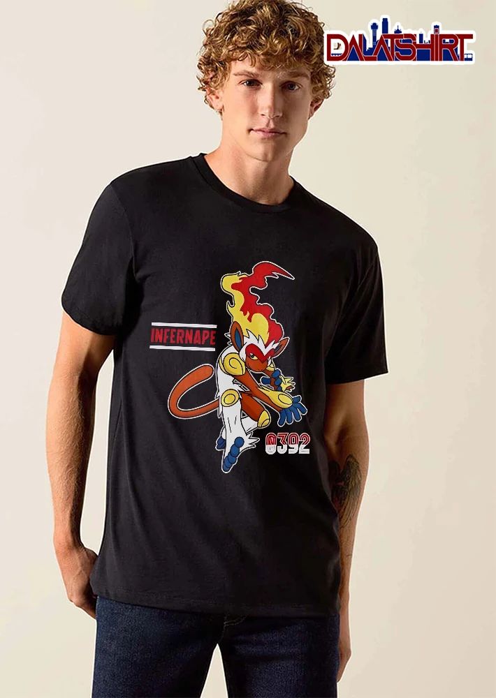 Infernape 0392 Flame Head Monkey Martial Arts Pose Cartoon shirt
