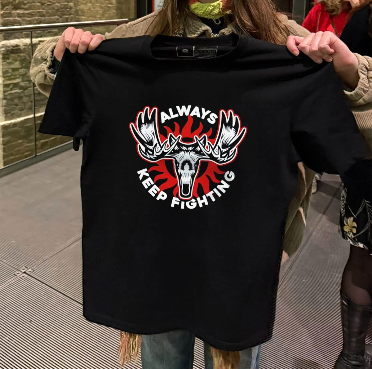 Moose fight spirit strength resilience courage always keep fighting shirt