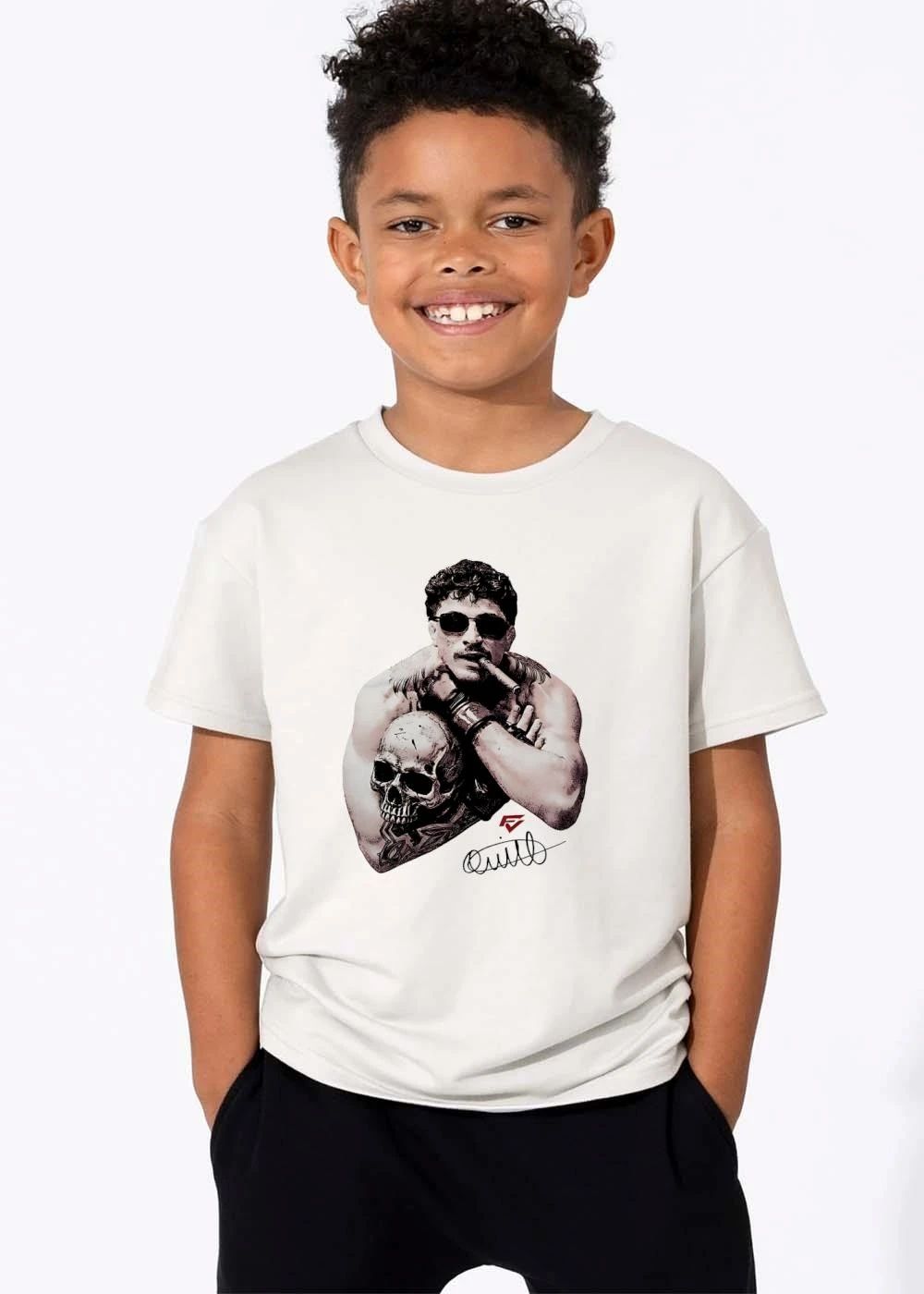 Eddie Guerrero Sunglasses Smoking Cigar Skull Halftone Portrait shirt