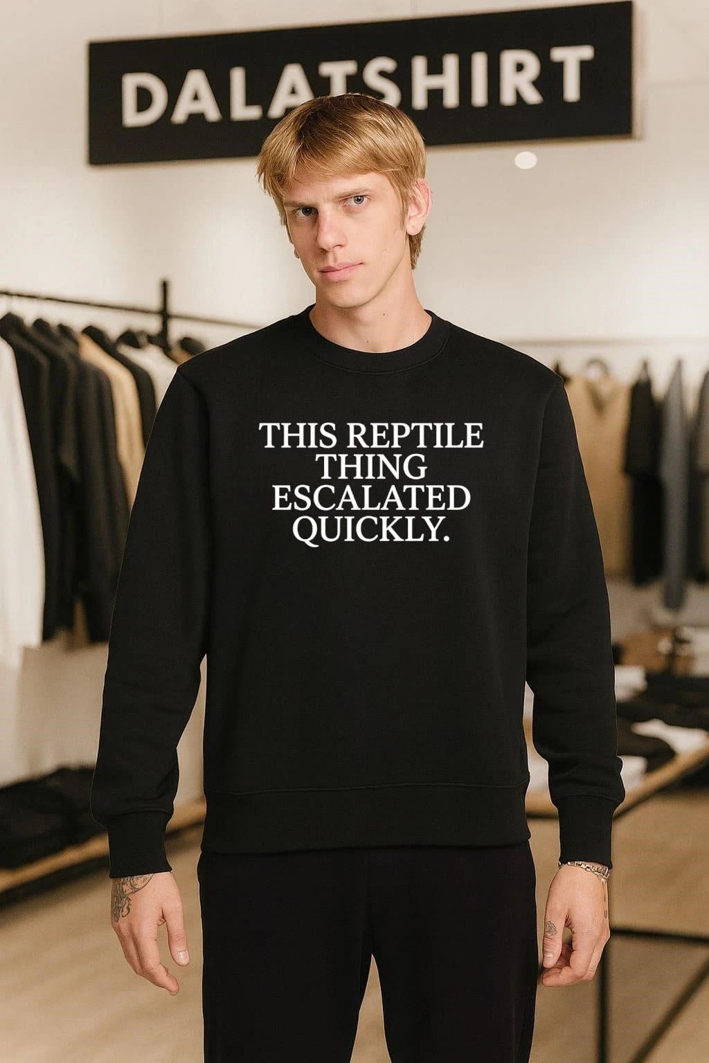 Original This Reptile Thing Escalated Quickly shirt