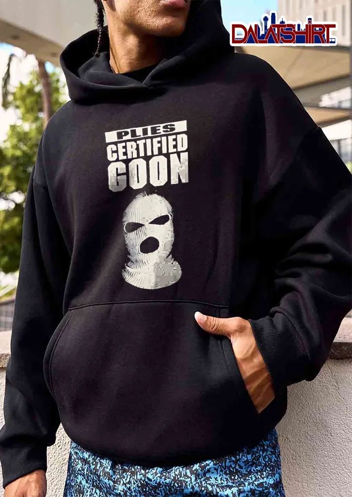 Certified Goon Plies White Knit Ribbed Ski Mask Balaclava shirt
