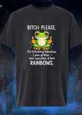 Fabulous Frog Flipping Middle Fingers Bitch Please I Am Fucking Fabulous I Pee Glitter Shit Cupcakes Fart Rainbows Shirt
